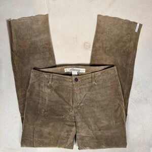 Billabong Original Womens Brown Genuine Suede Leather Flare Pants Size 7